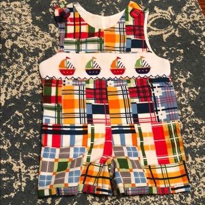 Sailboat onesie- smocked
